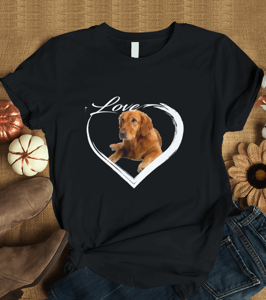 Love Golden Retriever Heart Companion T-Shirt