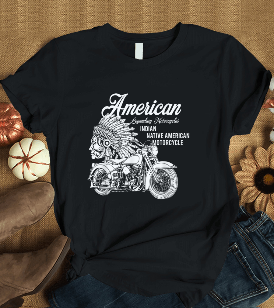 American Legendary Motorcycles Indian Native American Motorcycle T-Shirt