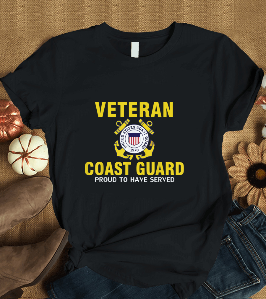 Veteran United States Coast Guard Proud to Have Served 1970 Emblem T-Shirt