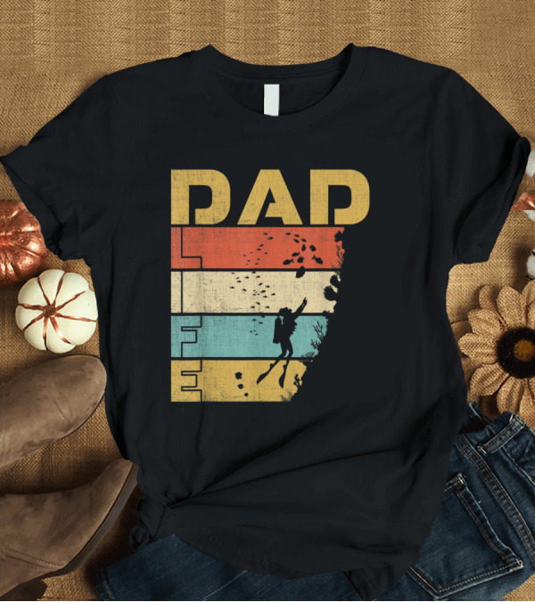 T-Shirt: Dad Life Retro Vintage Scuba Diving Adventure T-Shirt Dad Life Retro Vintage Scuba Diving Adventure T-Shirt