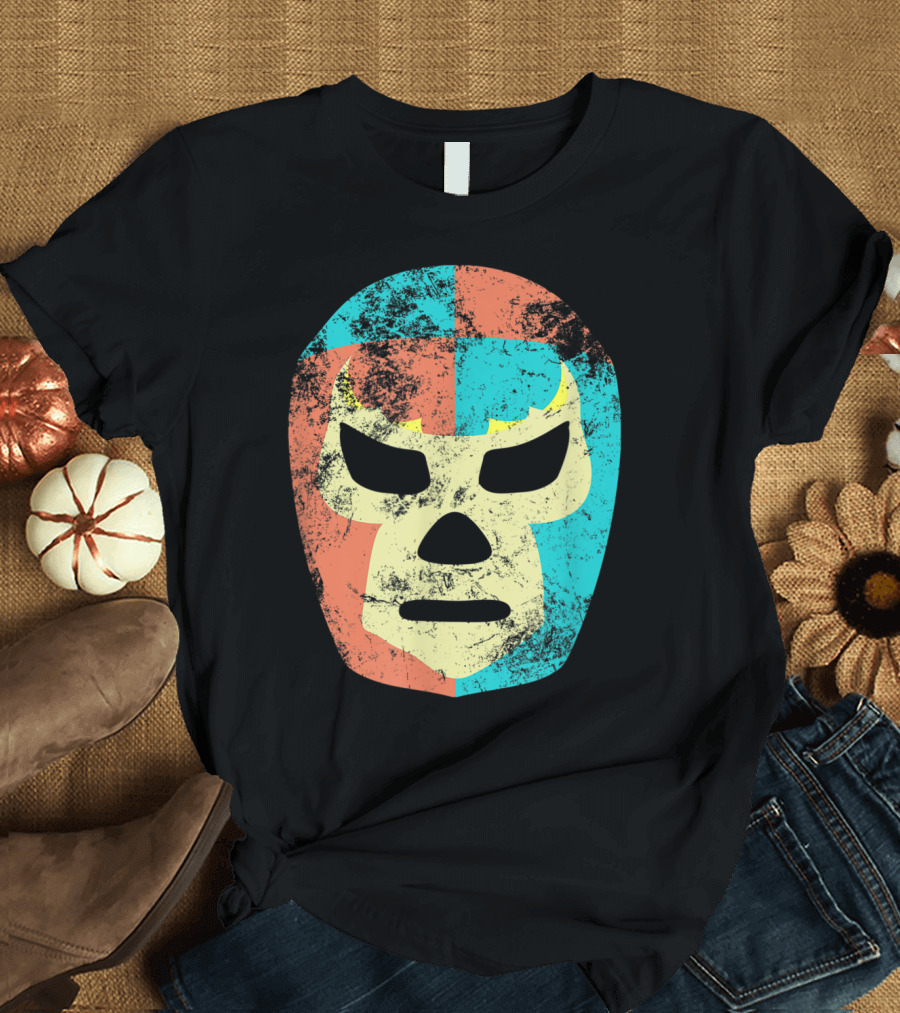 Retro Vintage Mexican Lucha Libre Wrestling Mask T-Shirt