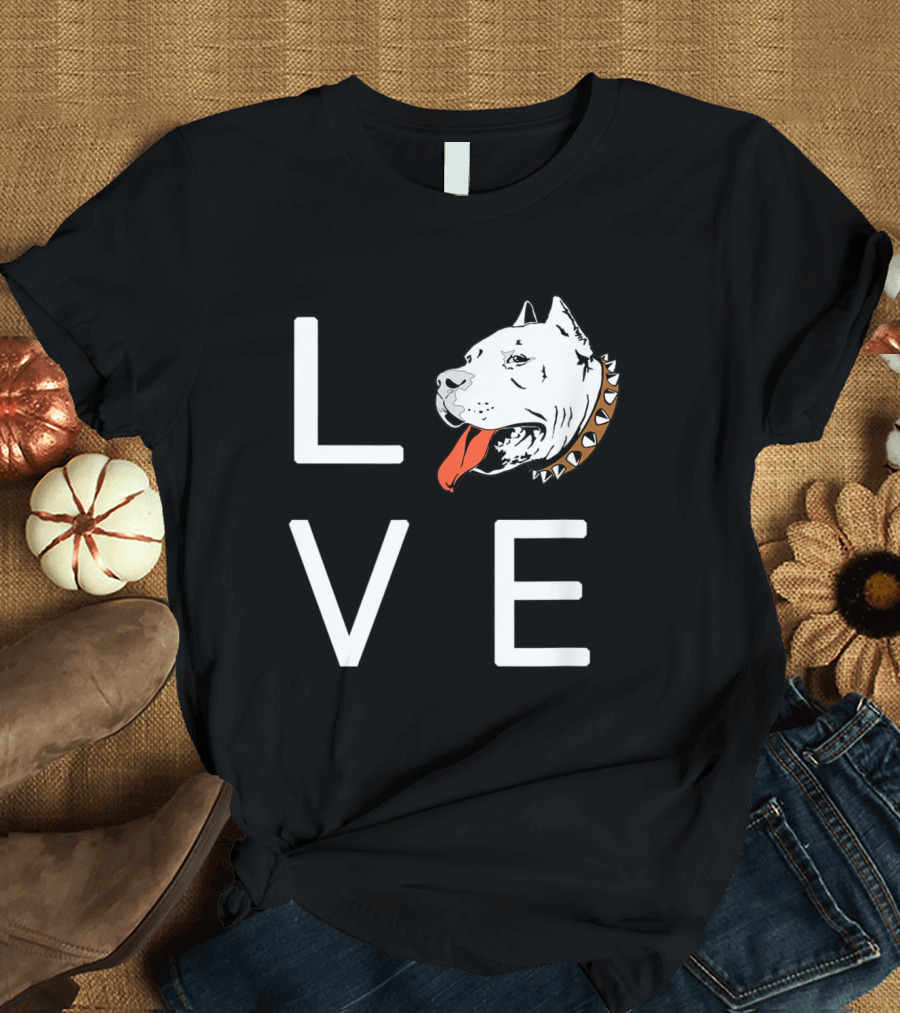 Love Pitbull Bully Lover Max Heart Dog T-Shirt