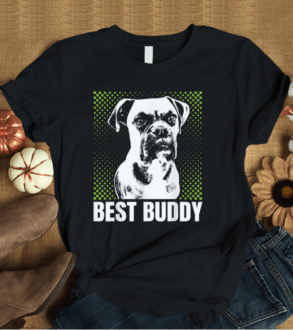T-Shirt: Vintage Boxer Dad Best Buddy T-Shirt Vintage Boxer Dad Best Buddy T-Shirt