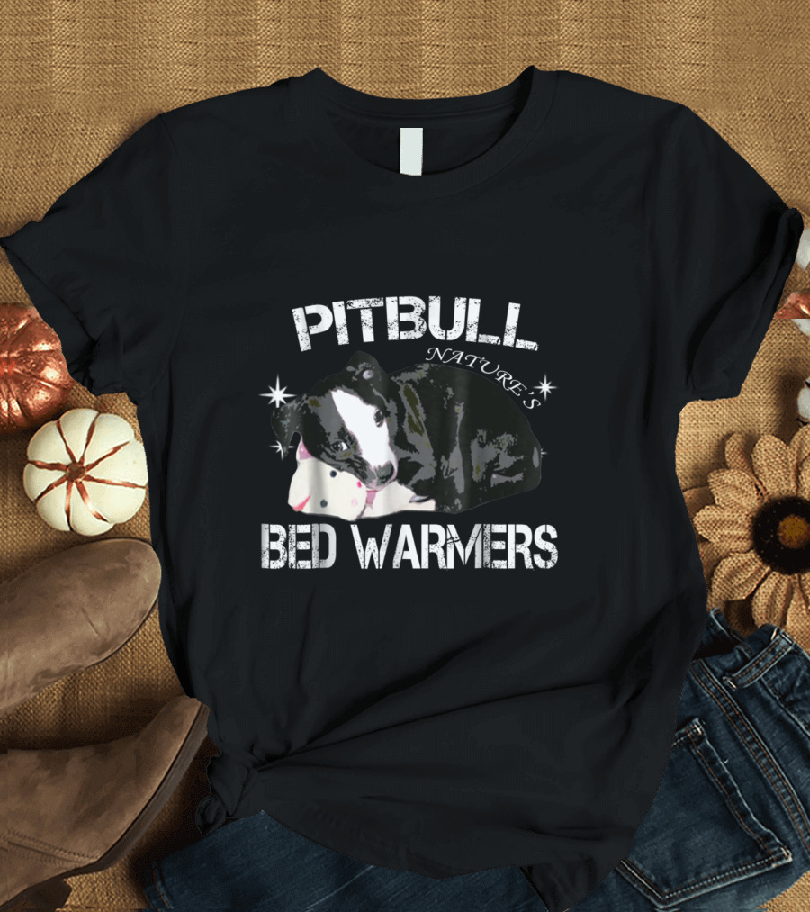 Pitbull Nature's Cozy Bed Warmers with Snuggling Puppy T-Shirt