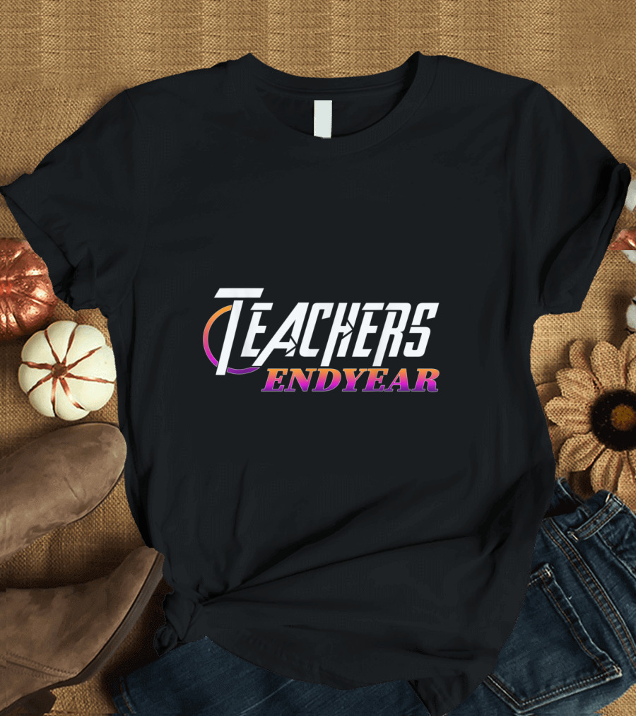 Teachers End Year Retro Neon T-Shirt