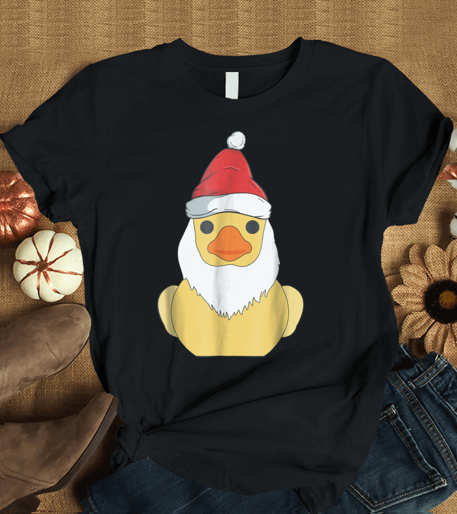 Rubber Duck Santa Claus Christmas Novelty Festive Holiday T-Shirt