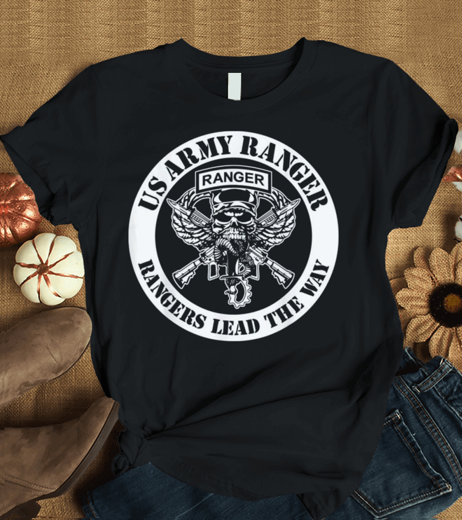 US Army Ranger Skull Rangers Lead the Way Veteran T-Shirt