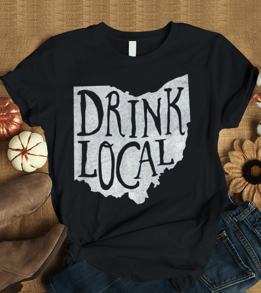 Drink Local Ohio Map T-Shirt
