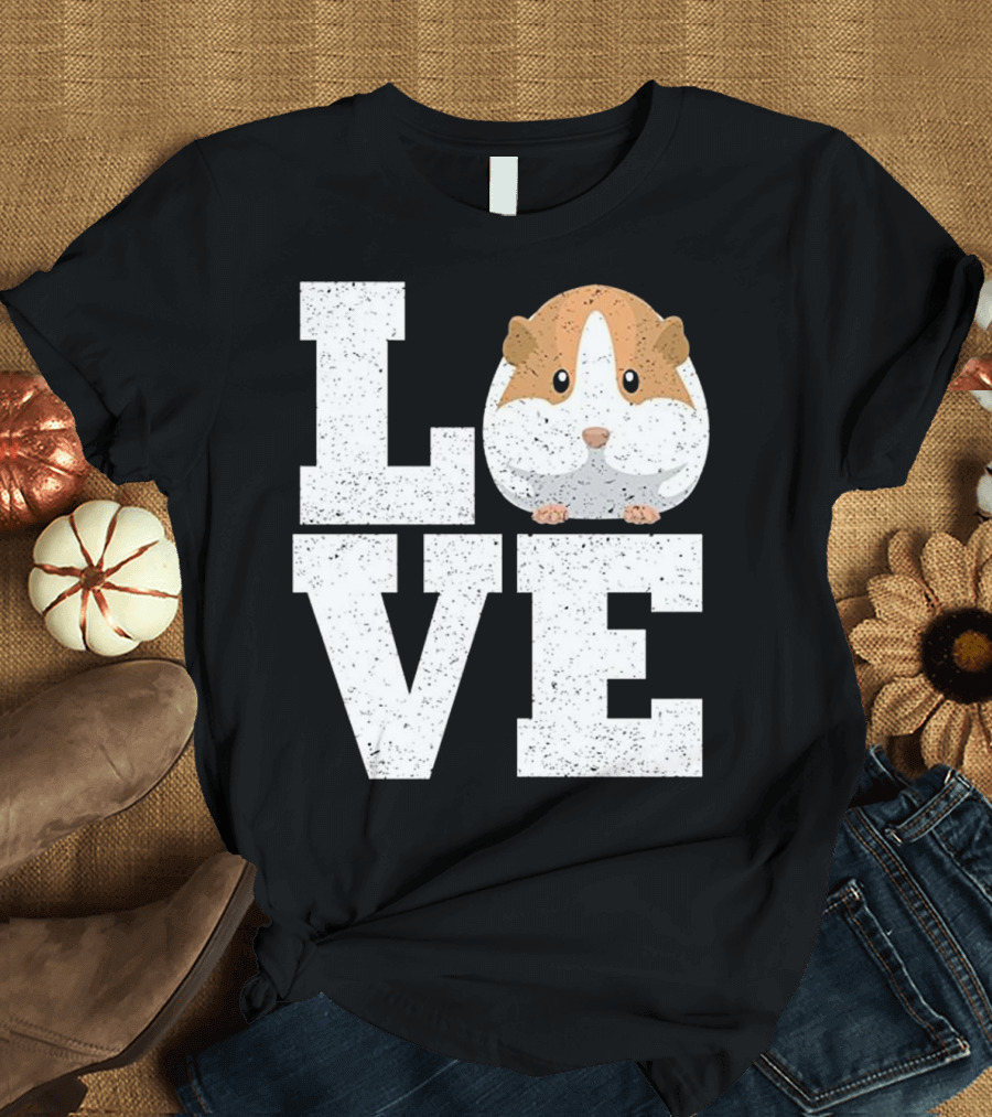 LOVE Guinea Pig Hamsters Lovers Cute Pet Graphics T-Shirt