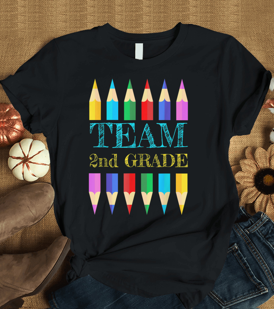 Team 2nd Grade Pencil Squad Teacher T-Shirt