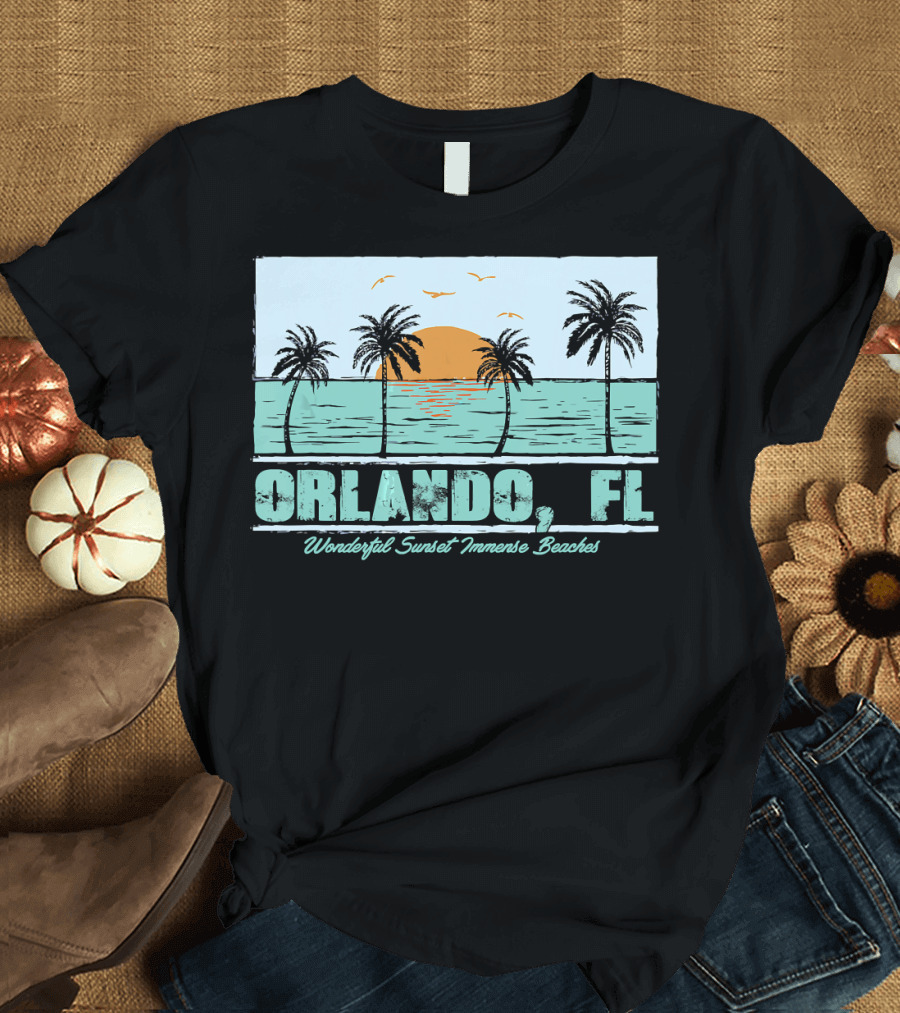 Orlando FL Wonderful Sunset Immense Beaches Vacation Holiday T-Shirt