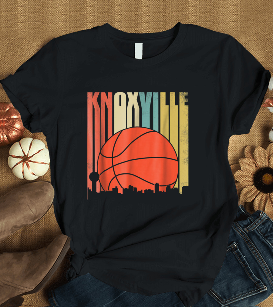 Knoxville Basketball Retro Silhouette Stripes T-Shirt