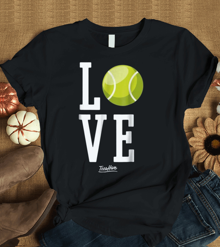 Love Tennis Ball Design for Tennis Player and Coach T-Shirt