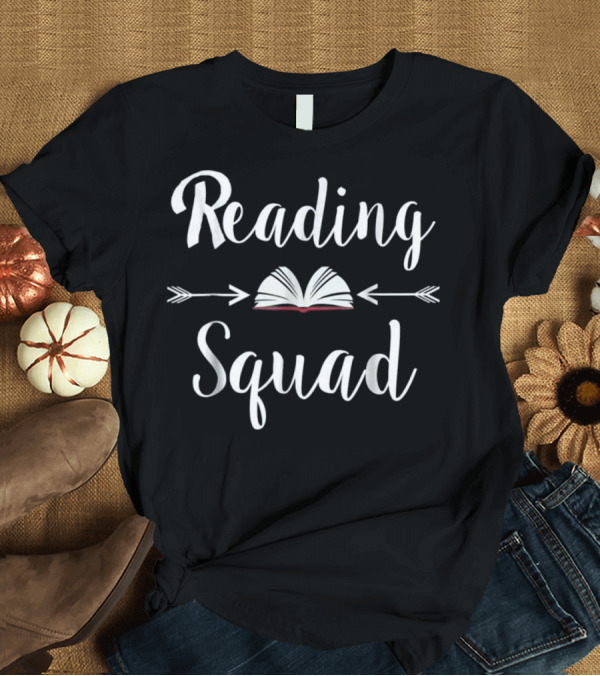 T-Shirt: Reading Squad Librarian Teacher Student Book Arrows T-Shirt Reading Squad Librarian Teacher Student Book Arrows T-Shirt