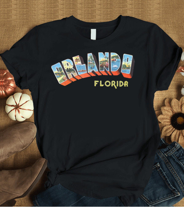 T-Shirt: Orlando Florida FL Vintage Postcard Scenic Landmarks T-Shirt Orlando Florida FL Vintage Postcard Scenic Landmarks T-Shirt