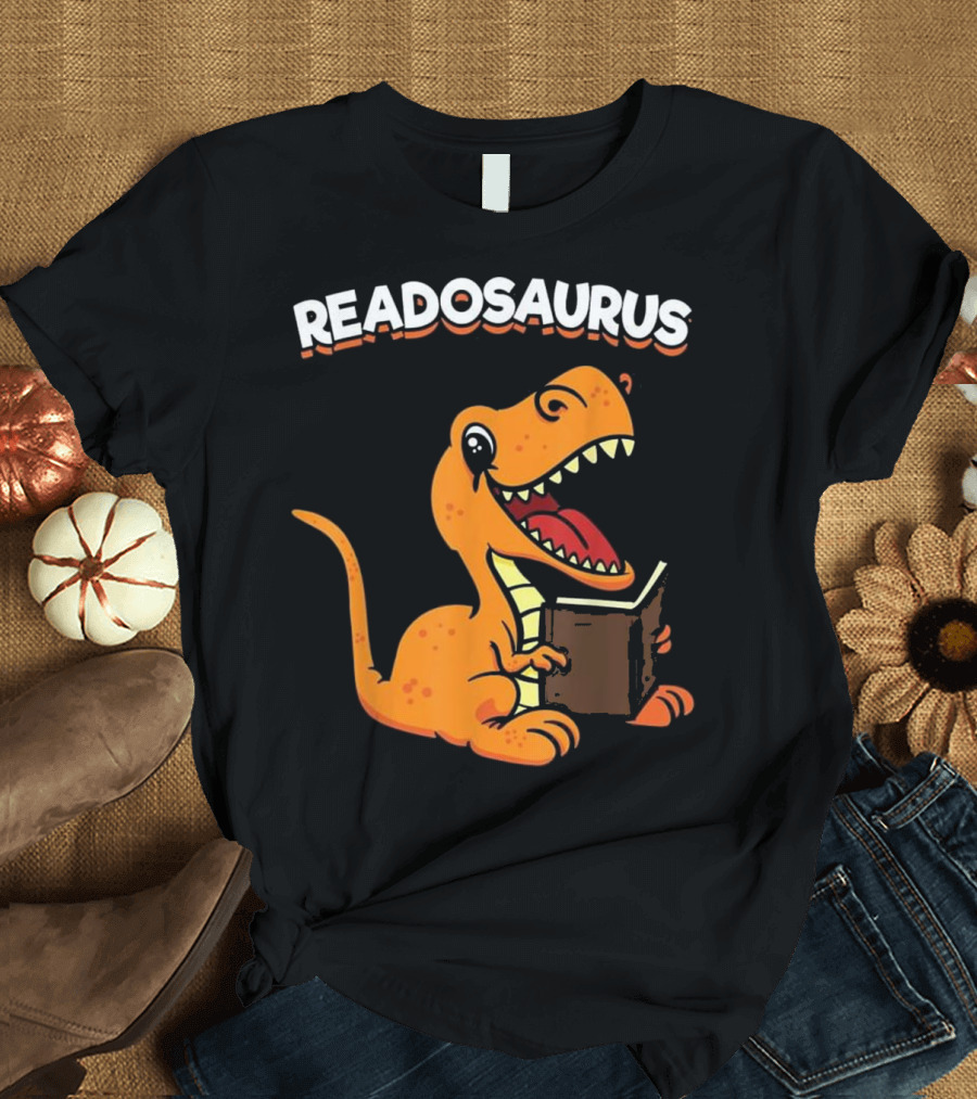 READOSAURUS Dinosaur Reading Book Dino T-Shirt