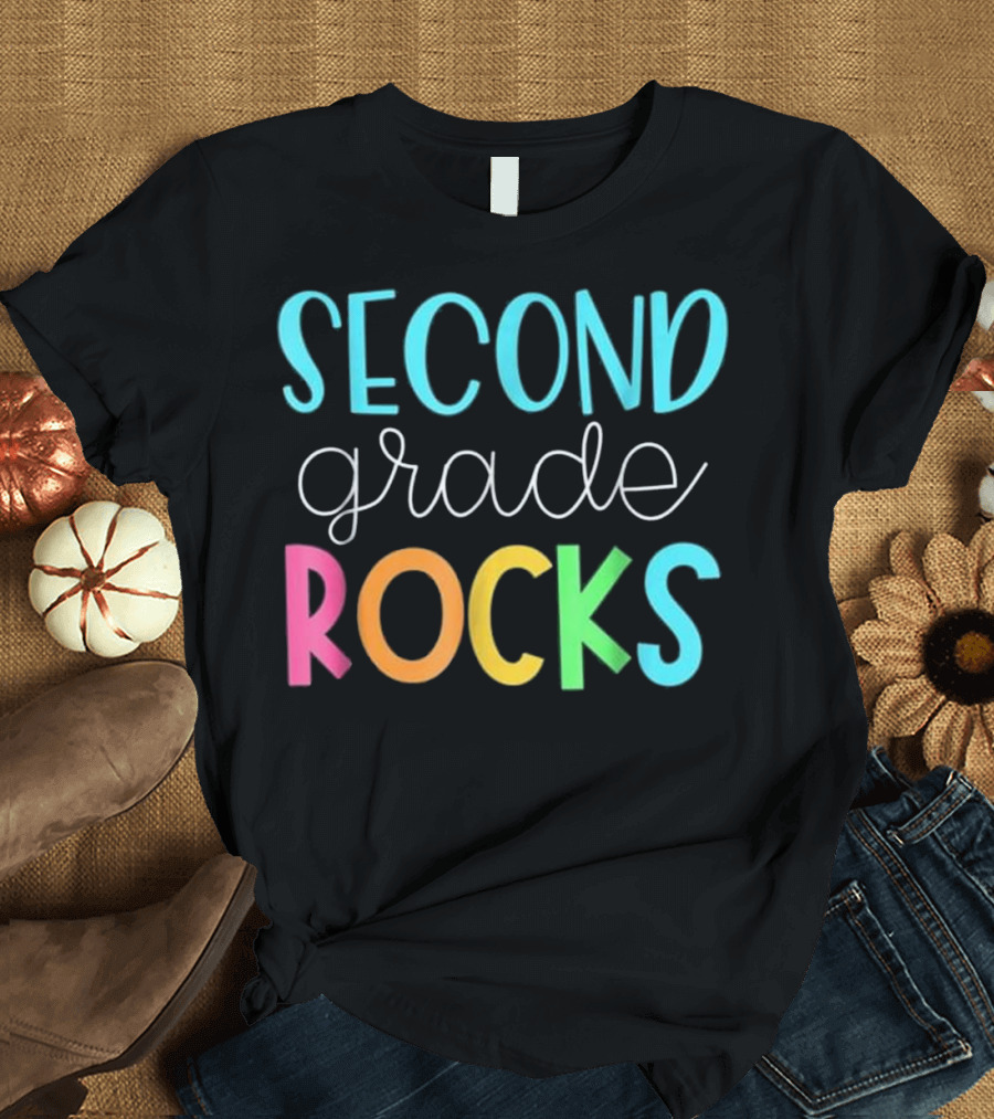 Second Grade Rocks 2nd Teacher Team T-Shirt