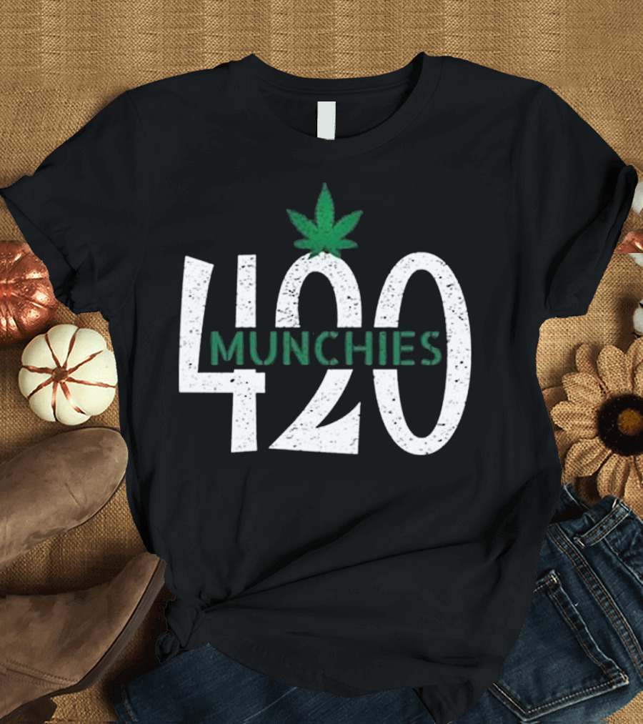 Munchies 420 420 Weed Cannabis Pot Leaf T-Shirt