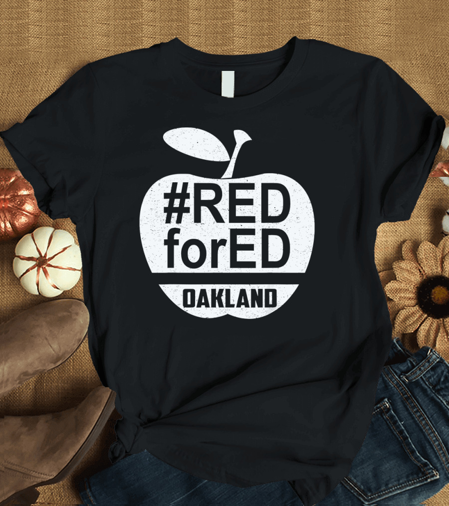 RedForEd Oakland Teacher California Apple T-Shirt