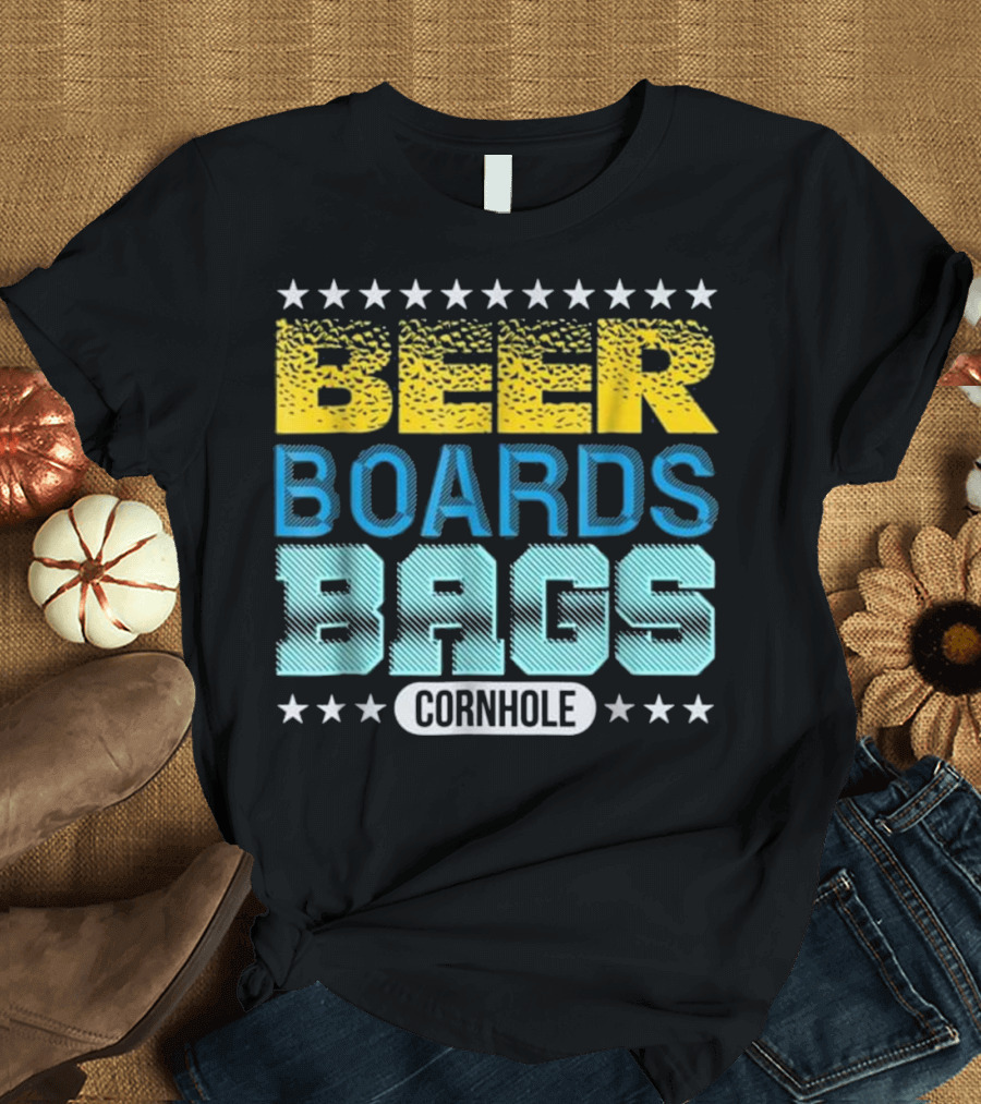 Beer Boards Bags Cornhole Stars T-Shirt