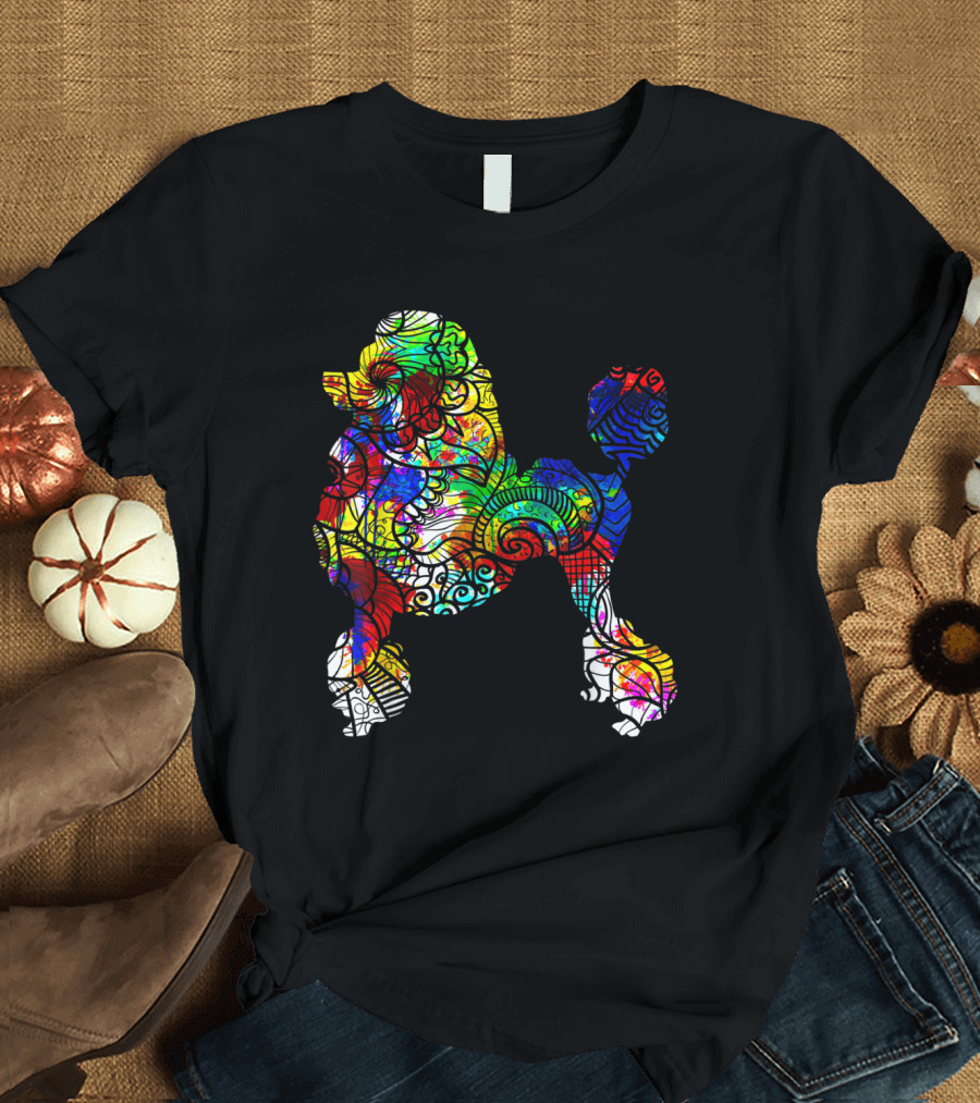 Poodle Vibrant Kaleidoscope T-Shirt