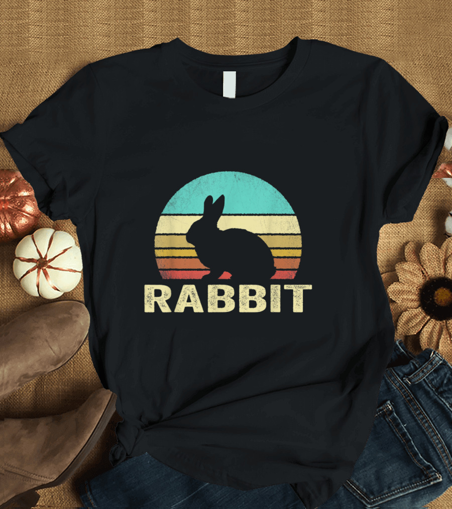Vintage Rabbit Retro Sunset T-Shirt