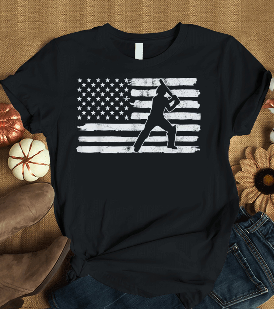 4th Of July USA Cricket American Flag Vintage States T-Shirt