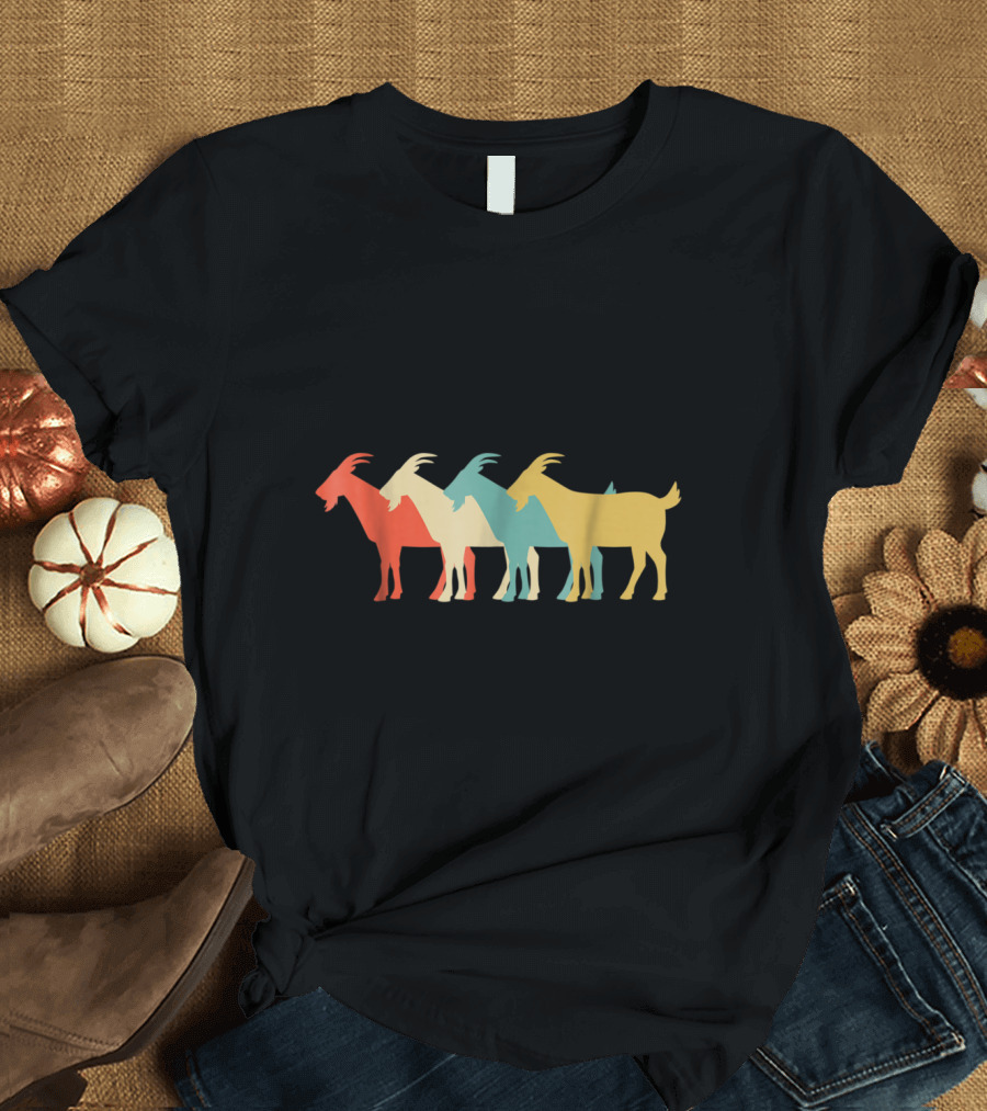 Retro Multicolored Goat Whisperer T-Shirt