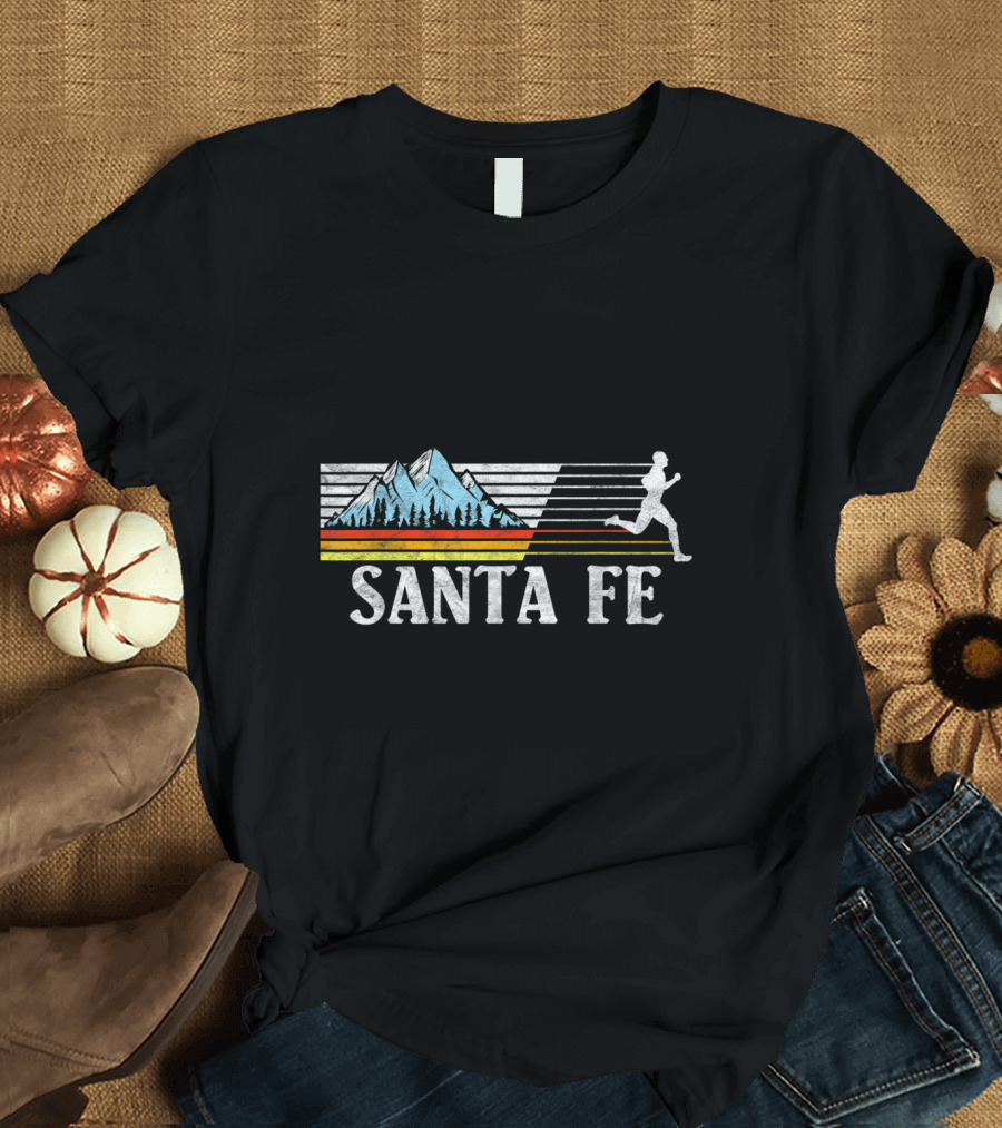 Santa Fe Mountains Runner Retro 80s T-Shirt