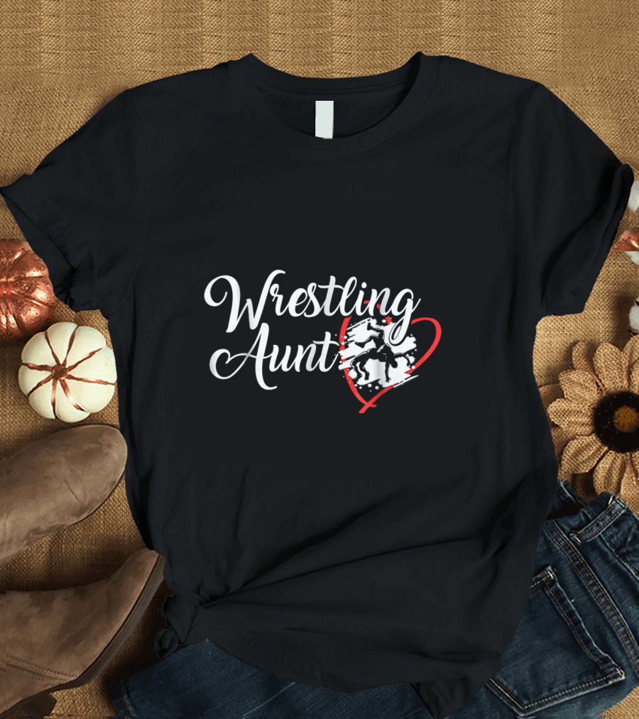 Wrestling Aunt Heart T-Shirt