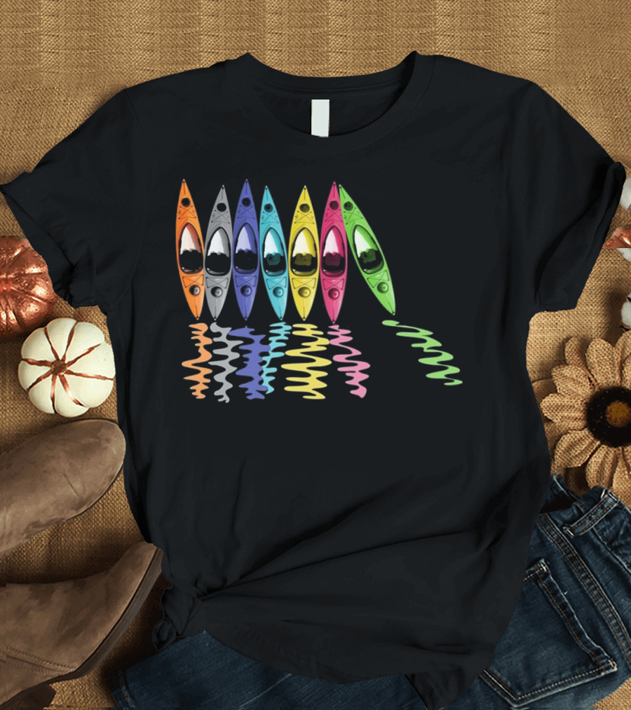 Vibrant Kayak Array for Exciting Outdoor Water Adventures T-Shirt