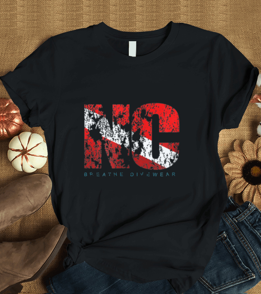 NC Breathe Divewear Dive Flag Style Scuba Diving T-Shirt