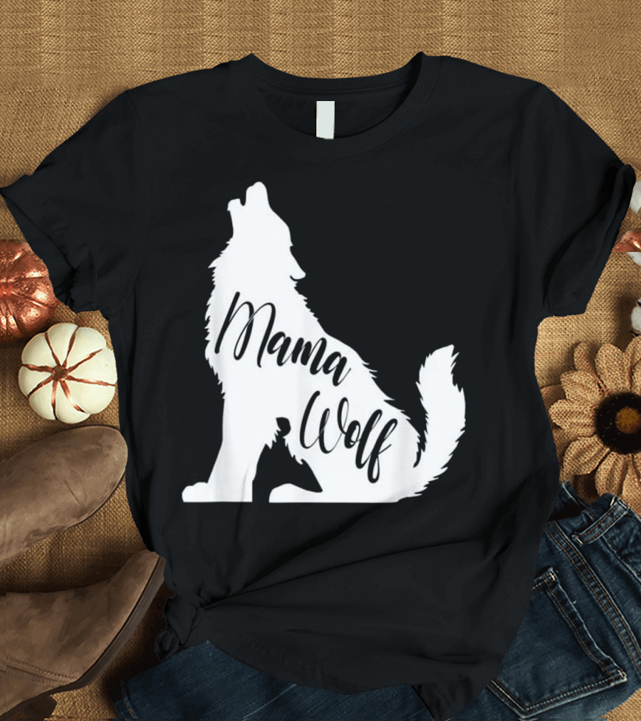Mama Wolf Howling T-Shirt