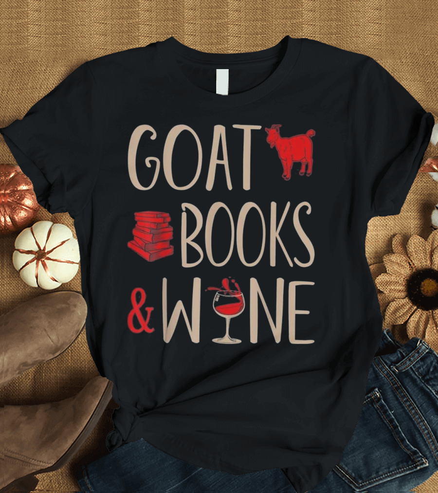 Goat Books and Wine Lovers T-Shirt