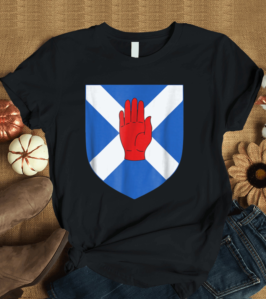 Scotch Irish Ulster Scots Red Hand Saltire T-Shirt