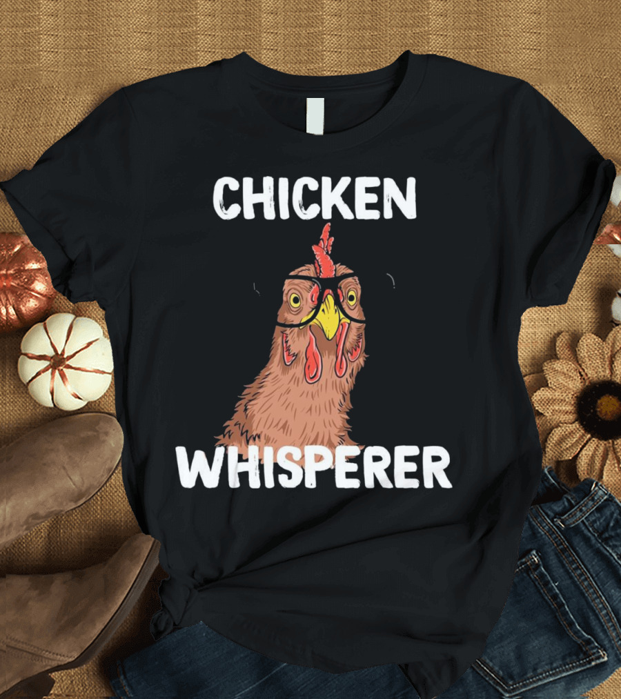 Chicken Whisperer Funny Animal Face T-Shirt
