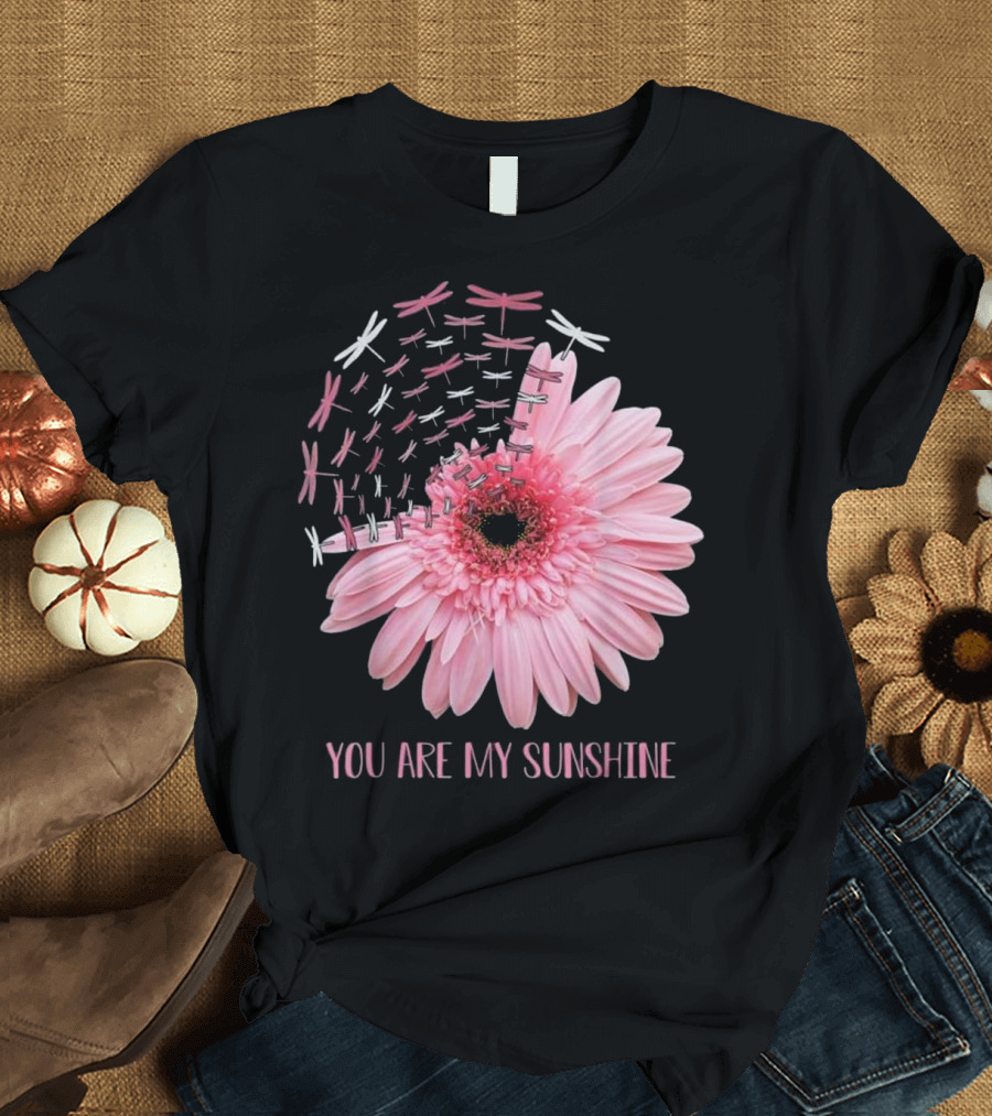 You Are My Sunshine Dragonfly Sunflower For Man T-Shirt