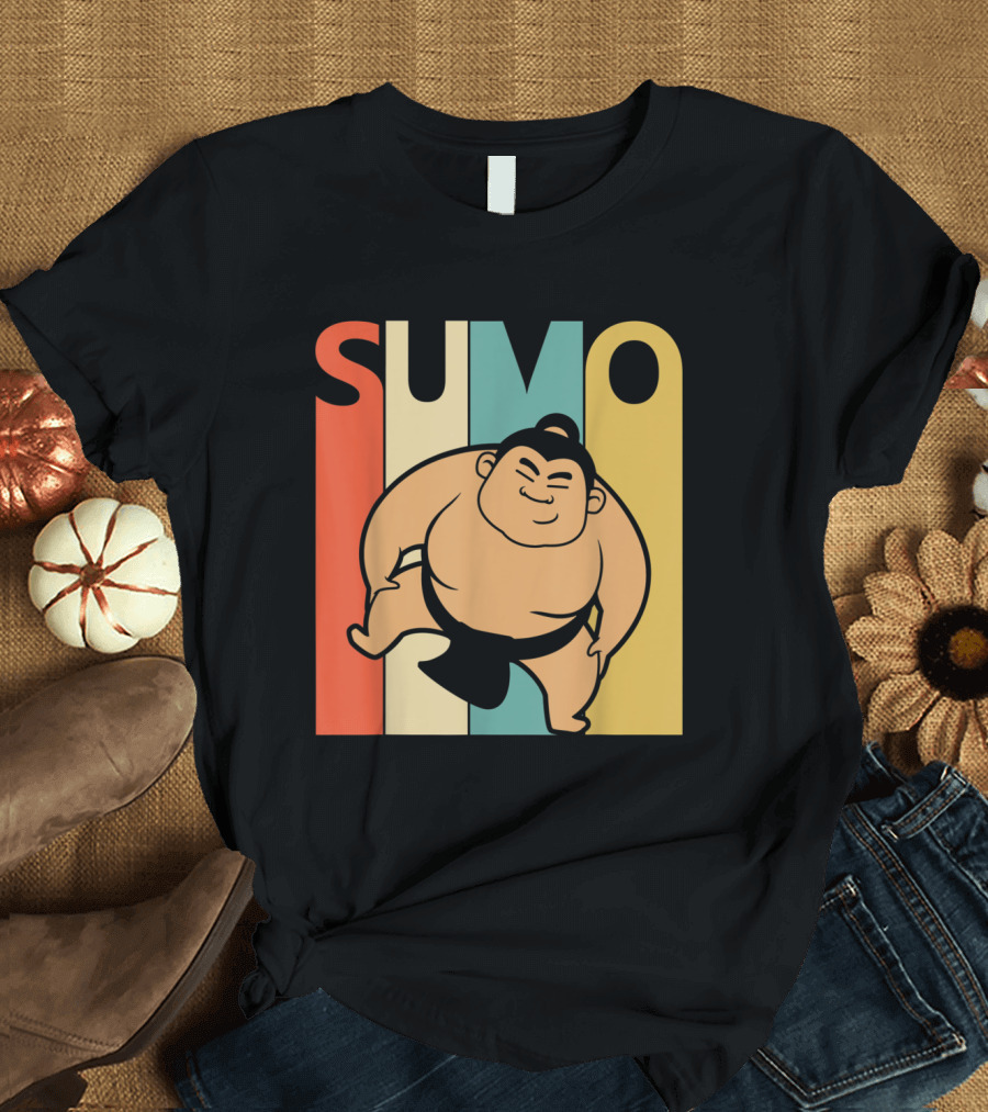 Vintage Sumo Wrestler Retro Style Sumo Wrestl T-Shirt