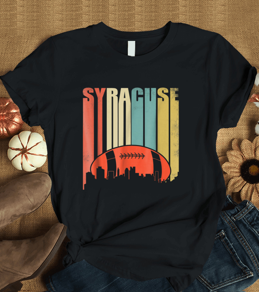Syracuse Rugby Football Retro Skyline T-Shirt