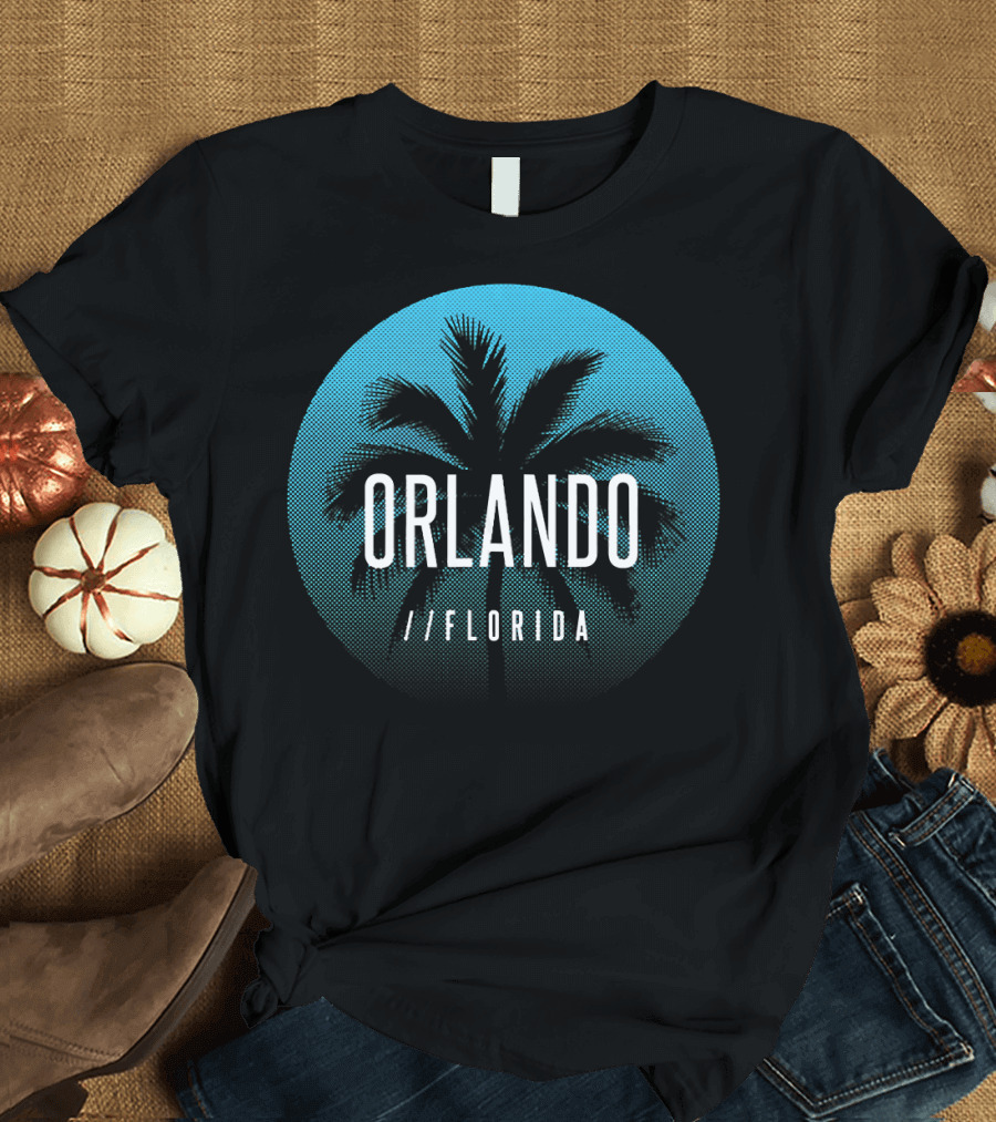 Orlando Florida Cool Palm Tree Beach T-Shirt