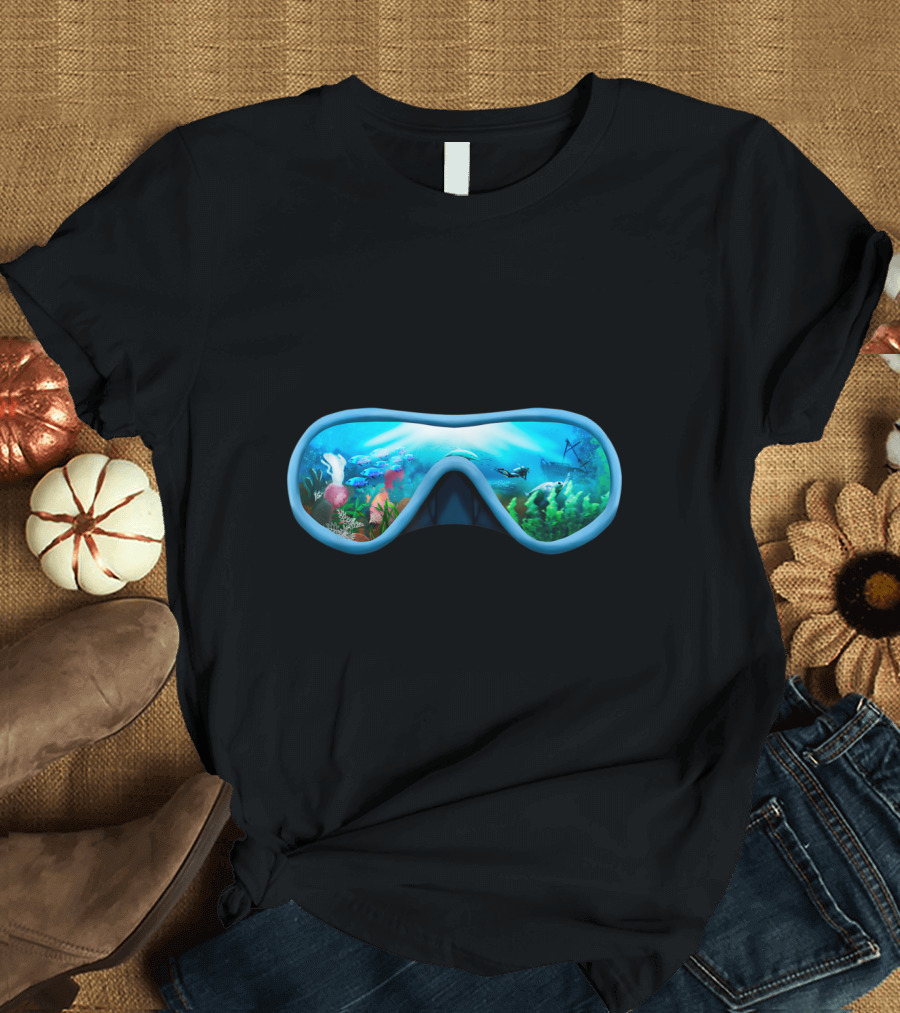 Scuba Diving Adventure Underwater Scene Mask Dive Diver T-Shirt