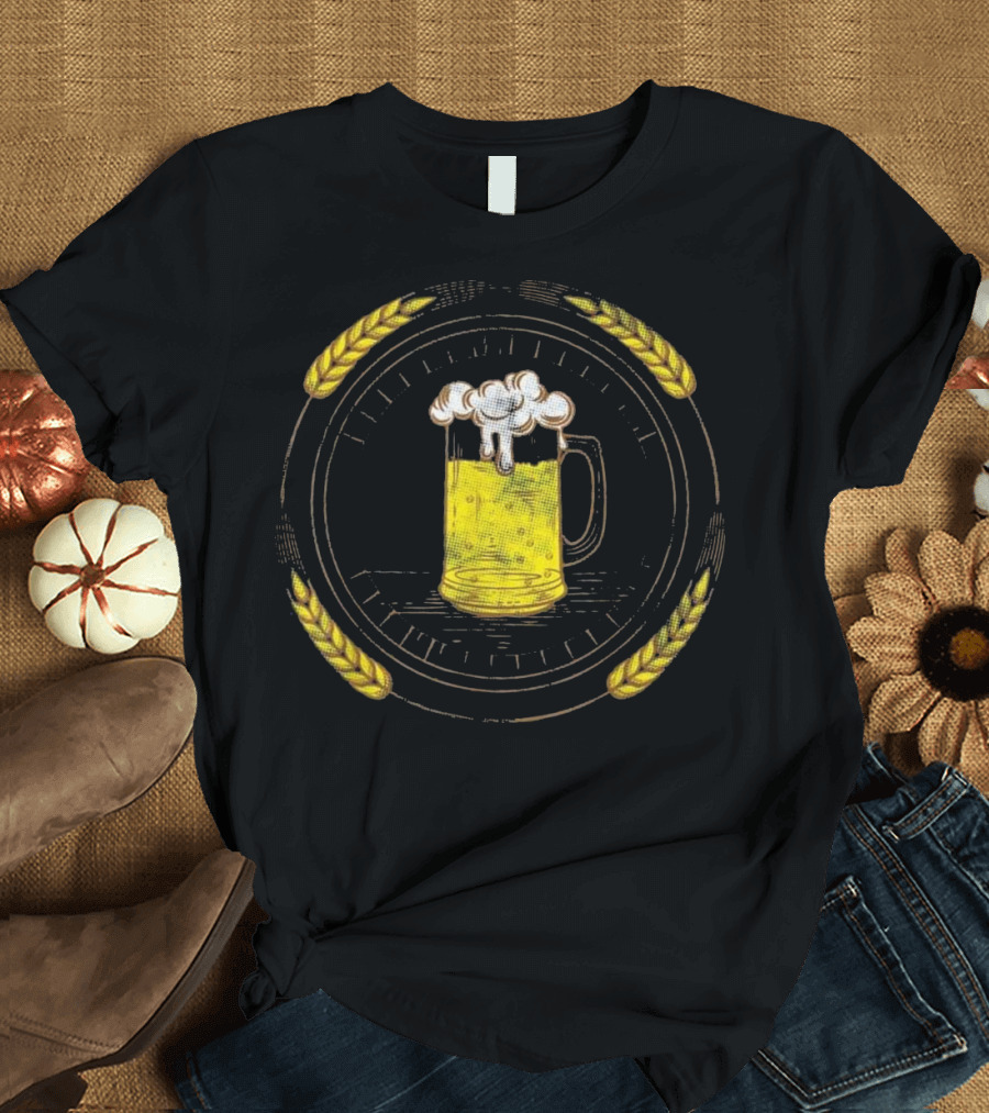 I Like Beer Professional Drinker Mug Icon with Wheat Pops T-Shirt