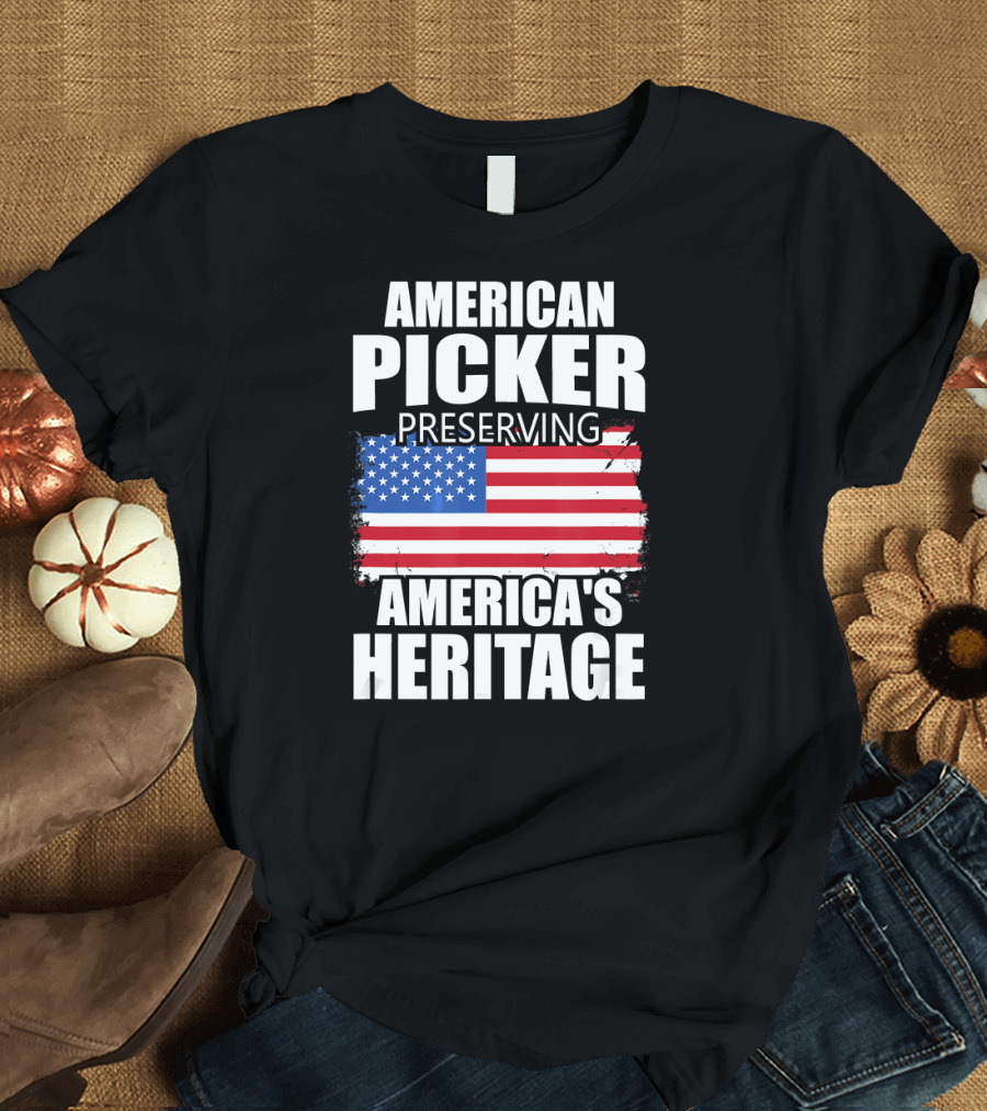 American Picker Preserving America's Heritage Flag T-Shirt