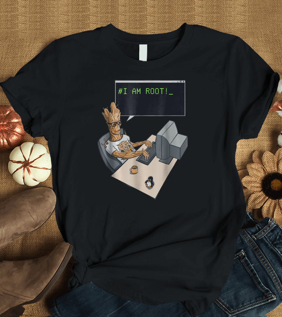 Admins Of The Galaxy I Am Root Computer Scene T-Shirt