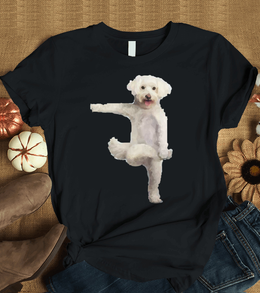 Yoga Dog Tees Poodle Doing Tree Pose Poodle Yoga T-Shirt
