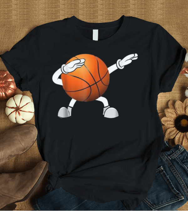 T-Shirt: Funny Dab Dabbing Basketball Ball Icon Dancing T-Shirt Funny Dab Dabbing Basketball Ball Icon Dancing T-Shirt