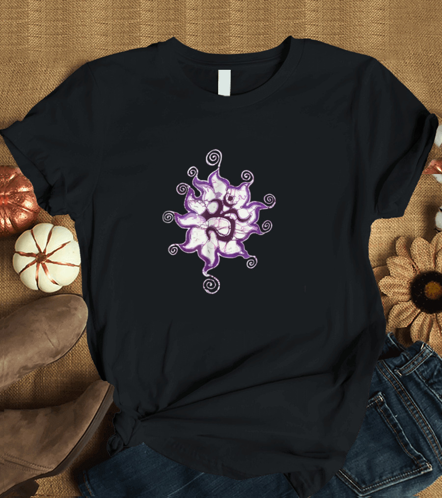 Yoga Om Batik Lotus Meditation Spiral T-Shirt