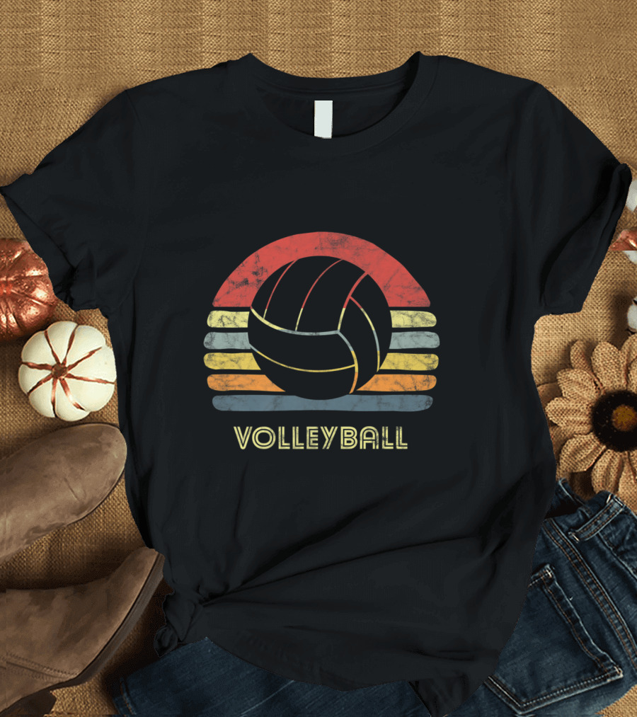 Vintage Volleyball Coach Team Retro Ball T-Shirt