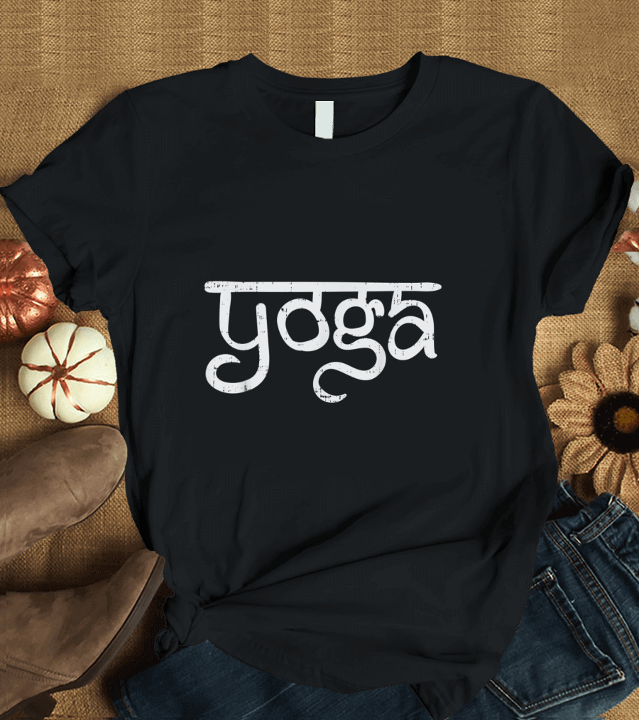 Yoga Word Funny Meditation Workout Zen Text T-Shirt
