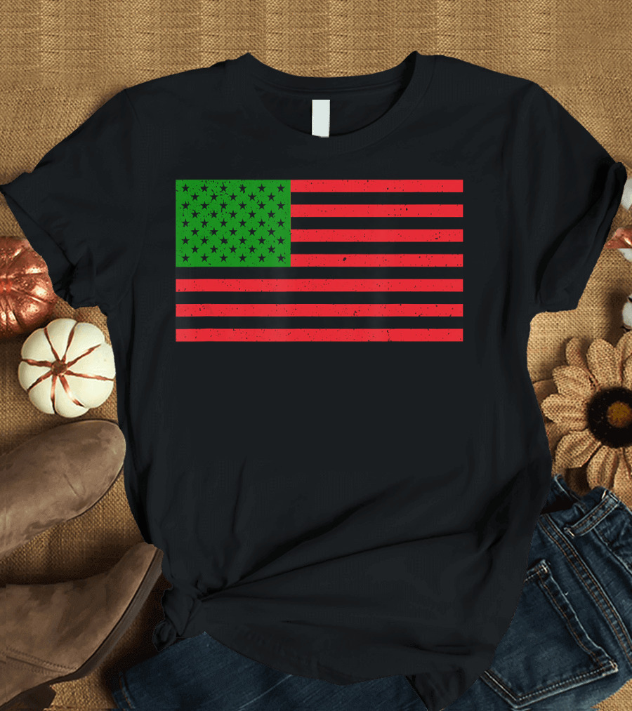 Afro American Pan African Africani Flag T-Shirt